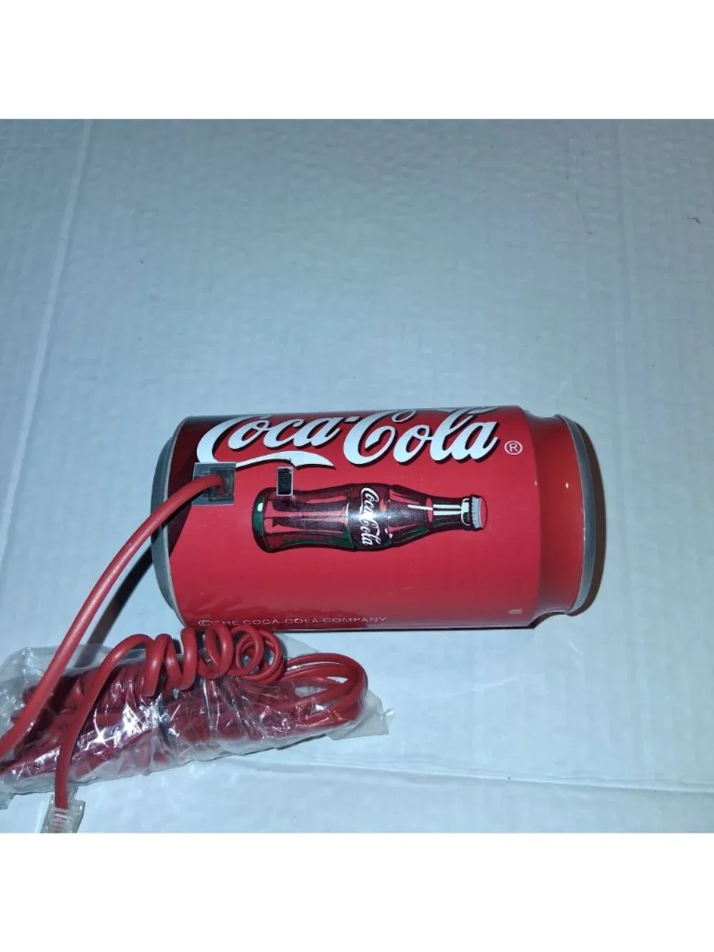 Coca-Cola Can Shaped Landline Phone push button/Dial Red Vintage Style